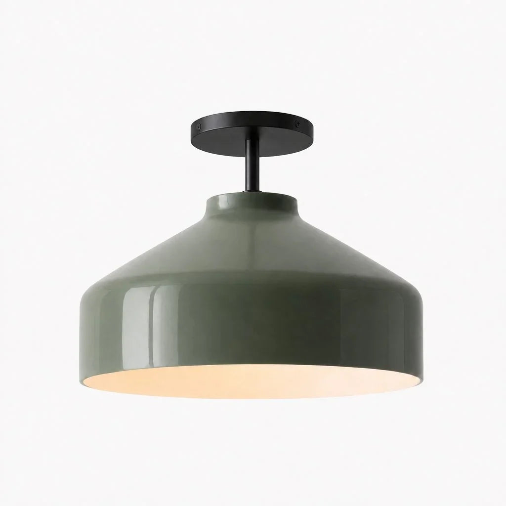 Nordic Flush Mount Ceiling Light, Metal or Glass Dome Shade