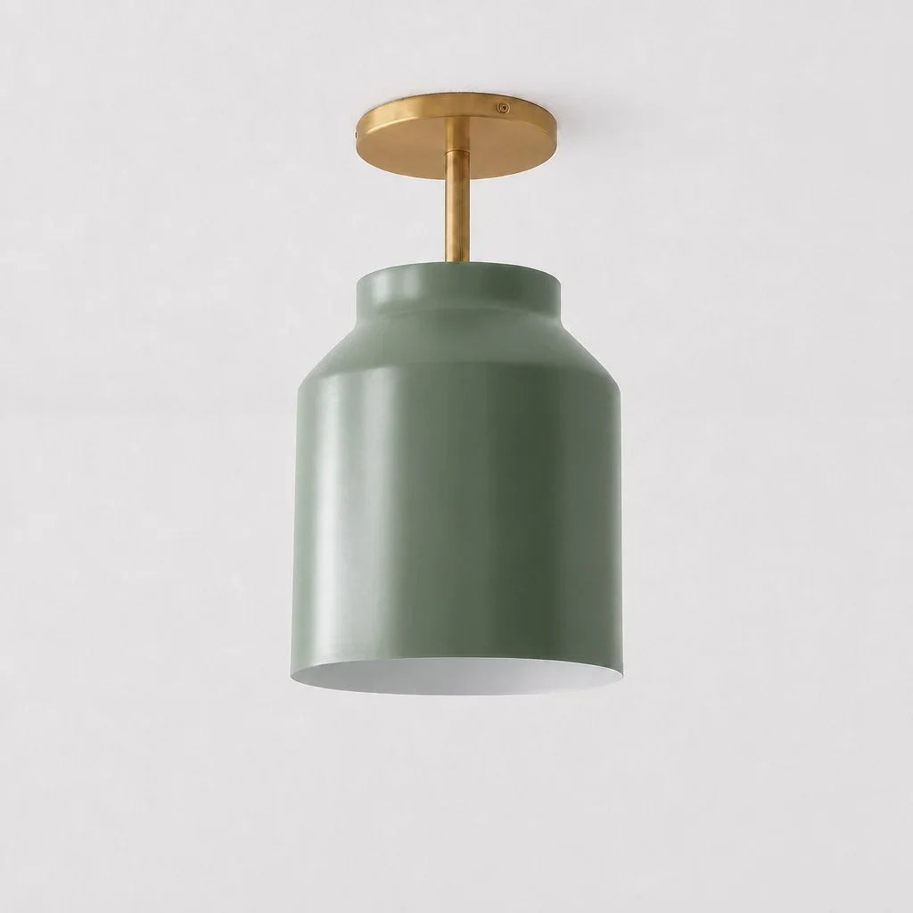 Nordic Flush Mount Ceiling Light, Metal or Glass Dome Shade