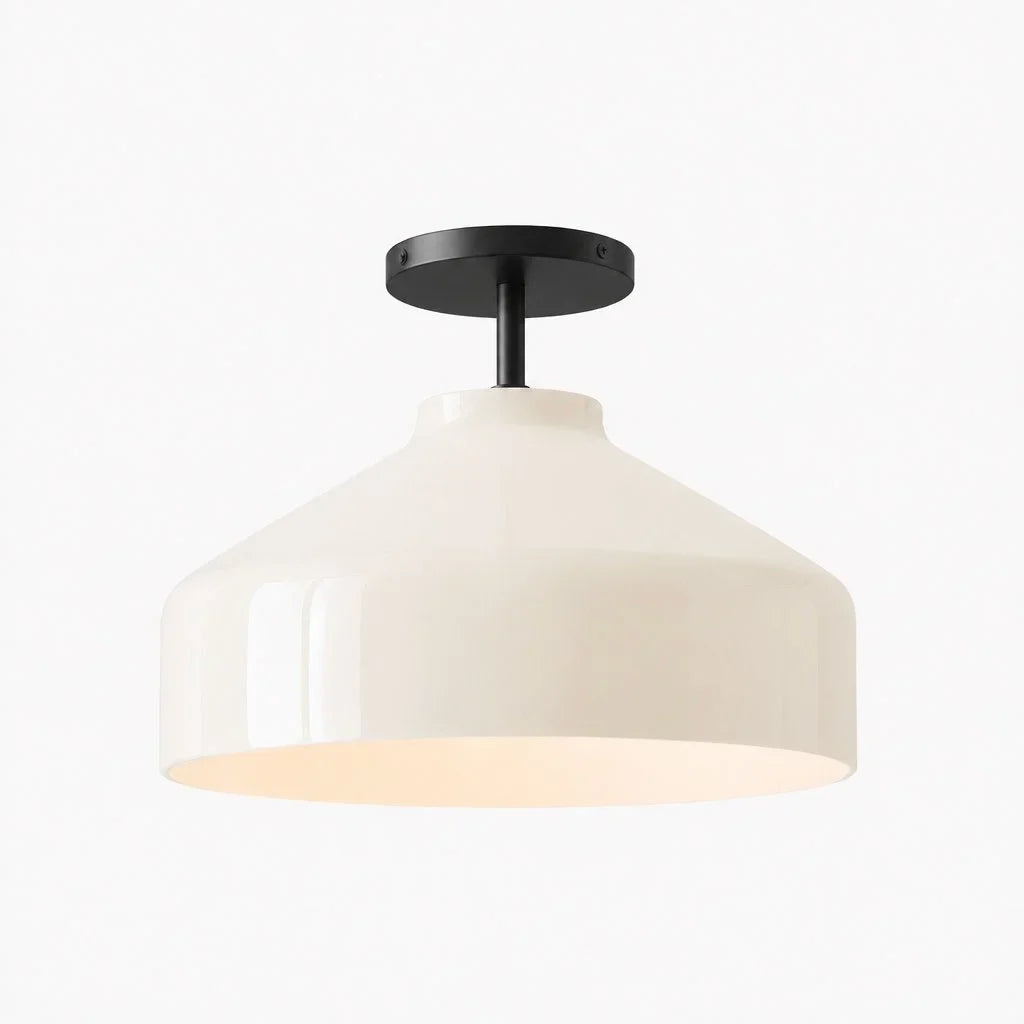 Nordic Flush Mount Ceiling Light, Metal or Glass Dome Shade