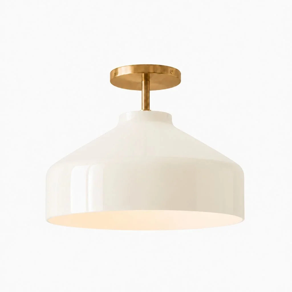 Nordic Flush Mount Ceiling Light, Metal or Glass Dome Shade