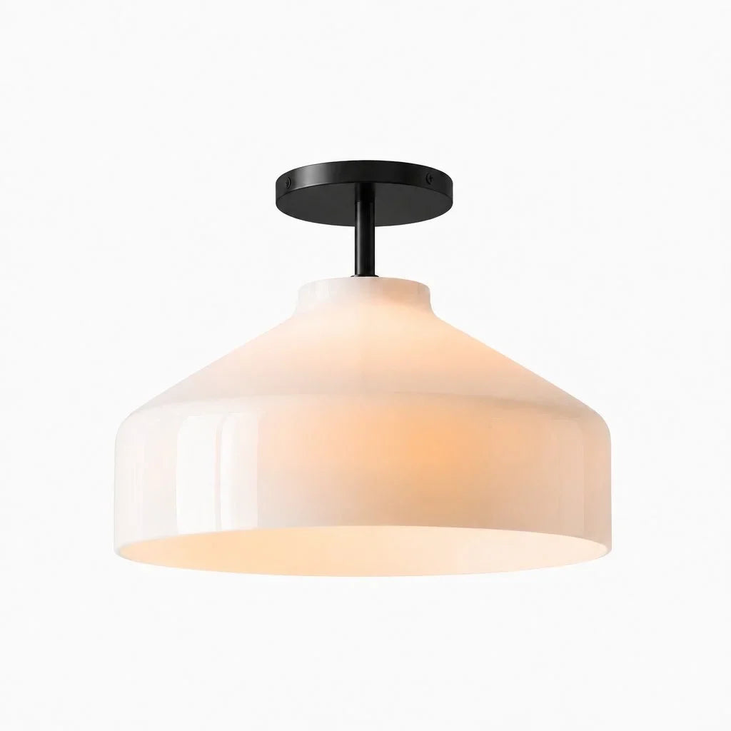 Nordic Flush Mount Ceiling Light, Metal or Glass Dome Shade