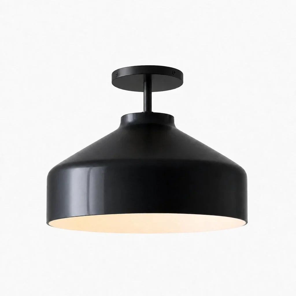 Nordic Flush Mount Ceiling Light, Metal or Glass Dome Shade