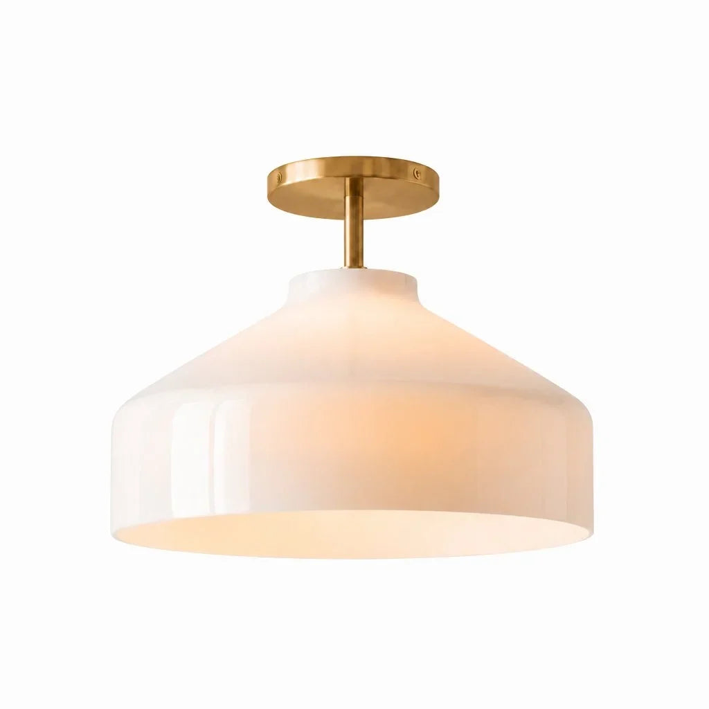 Nordic Flush Mount Ceiling Light, Metal or Glass Dome Shade