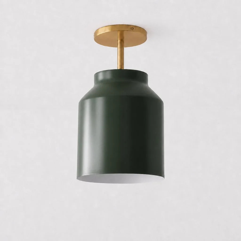 Nordic Flush Mount Ceiling Light, Metal or Glass Dome Shade