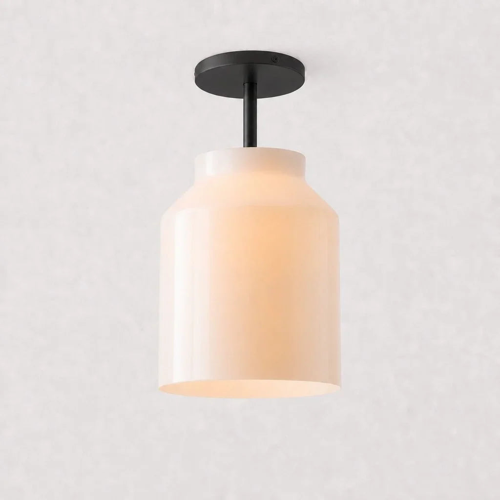 Nordic Flush Mount Ceiling Light, Metal or Glass Dome Shade