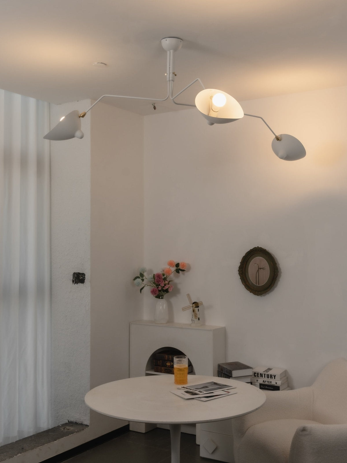 Mid Century Multi-Arm Chandelier, Linear Dining Room Light