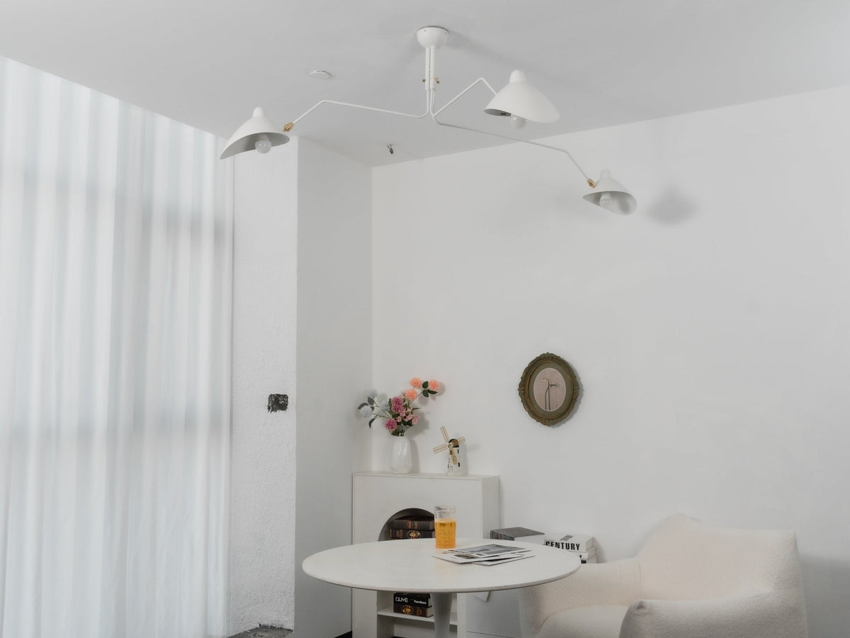 Mid Century Multi-Arm Chandelier, Linear Dining Room Light