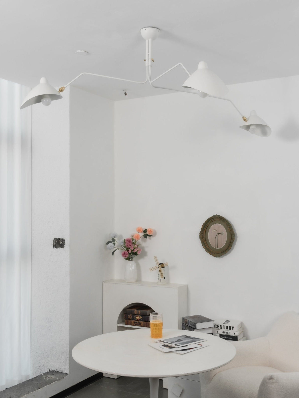 Mid Century Multi-Arm Chandelier, Linear Dining Room Light