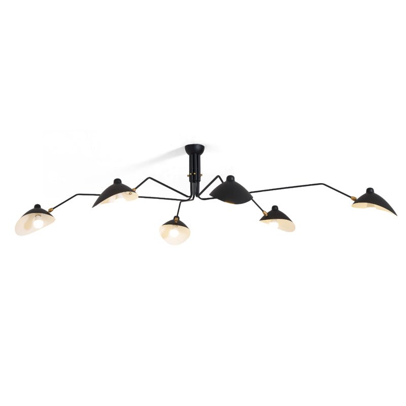 Mid Century Multi-Arm Chandelier, Linear Dining Room Light