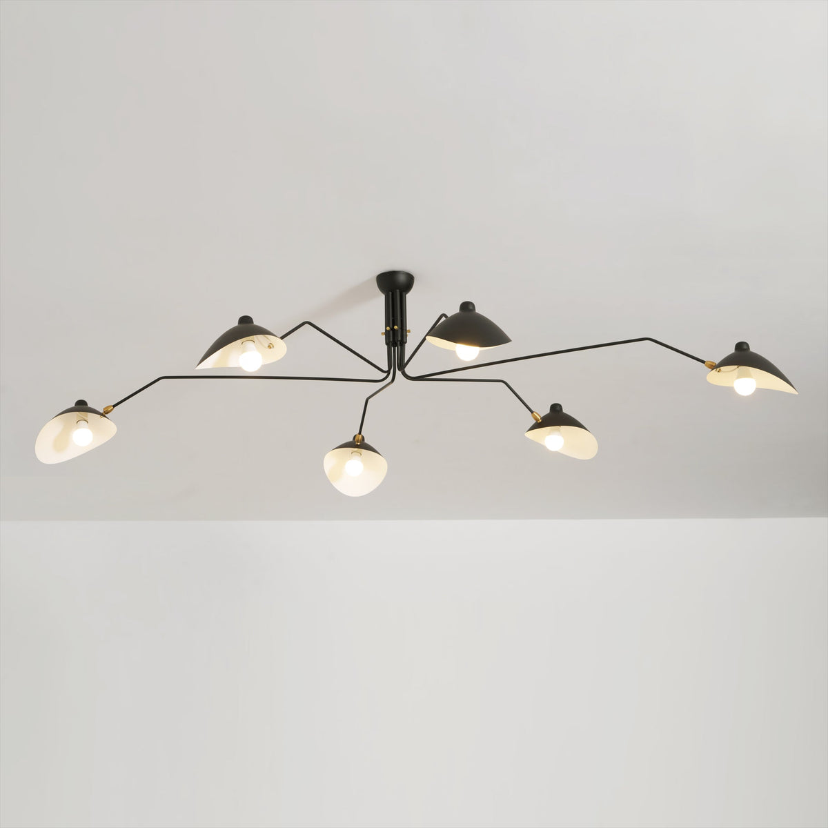 Mid Century Multi-Arm Chandelier, Linear Dining Room Light