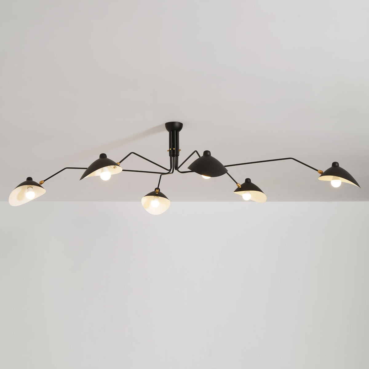 Mid Century Multi-Arm Chandelier, Linear Dining Room Light