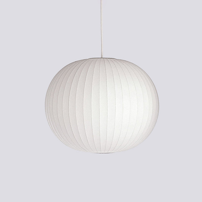 Silk Bubble Pendant Light, Mid Century Bubble Lamp Shade