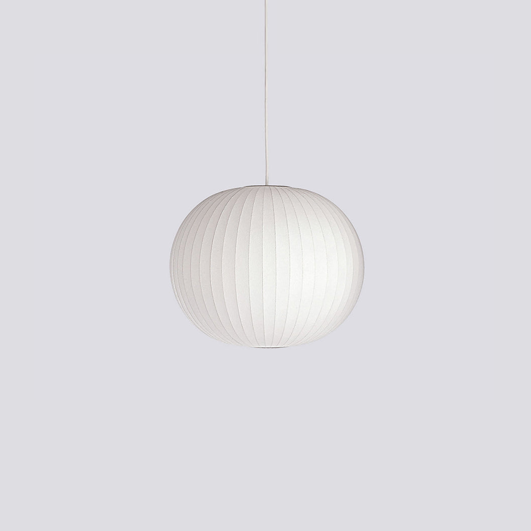 Silk Bubble Pendant Light, Mid Century Bubble Lamp Shade