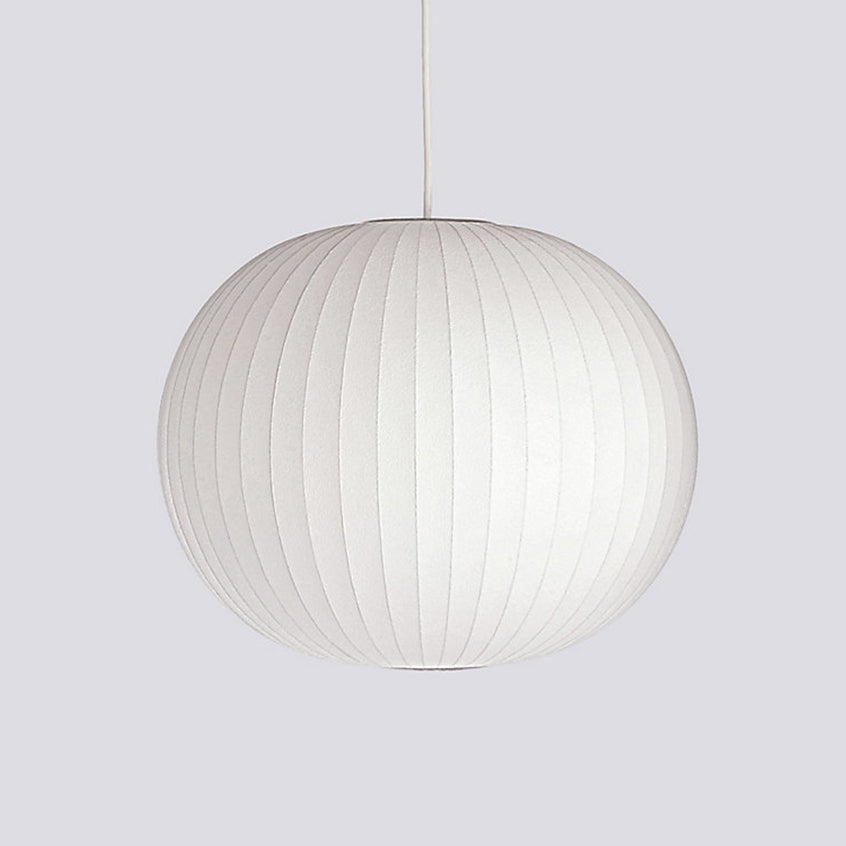 Silk Bubble Pendant Light, Mid Century Bubble Lamp Shade