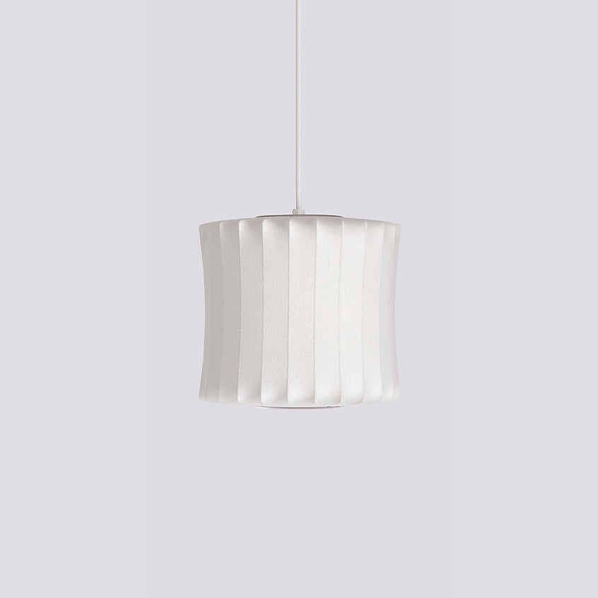 Silk Bubble Pendant Light, Mid Century Bubble Lamp Shade