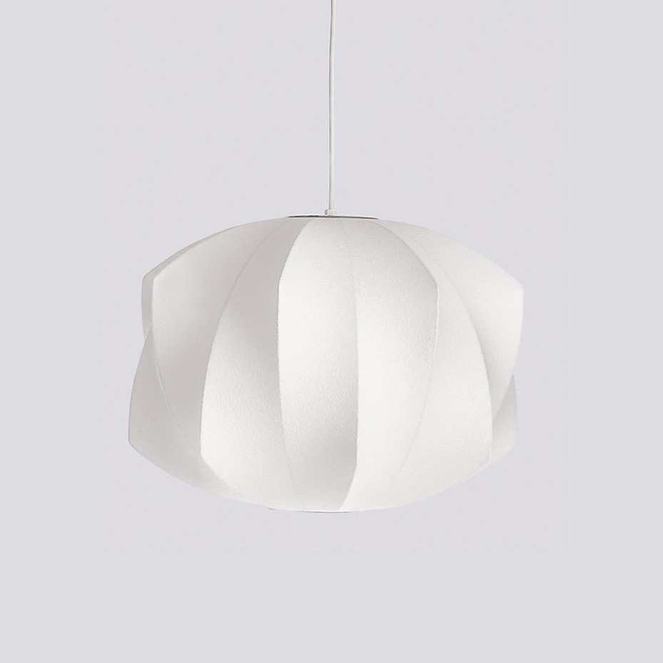 Silk Bubble Pendant Light, Mid Century Bubble Lamp Shade