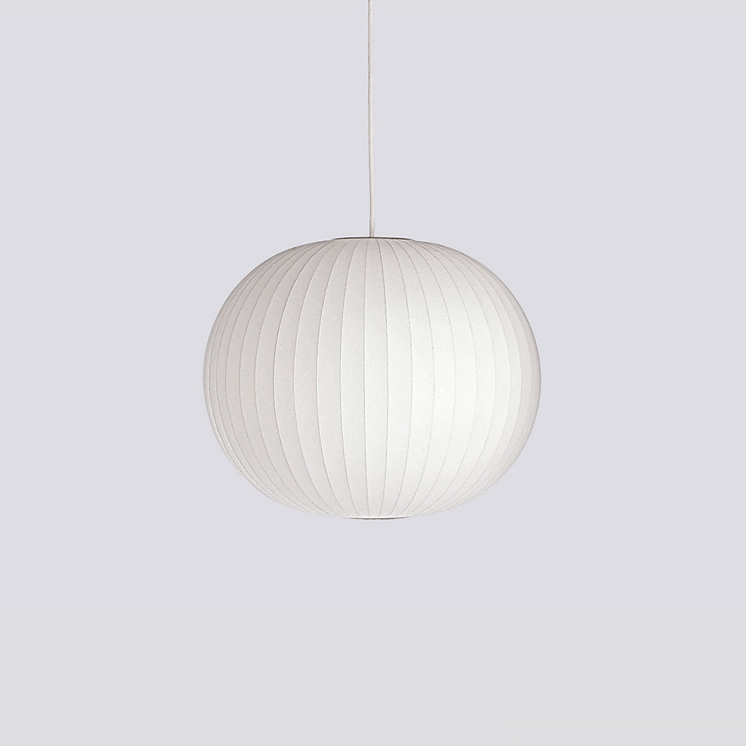 Silk Bubble Pendant Light, Mid Century Bubble Lamp Shade