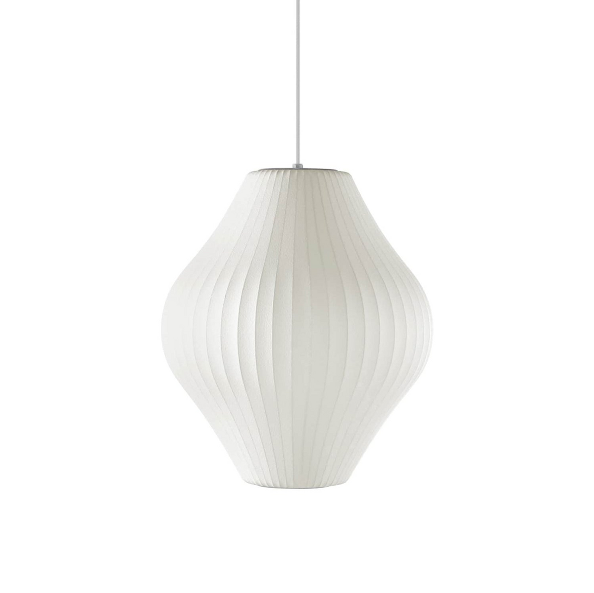 Silk Bubble Pendant Light, Mid Century Bubble Lamp Shade