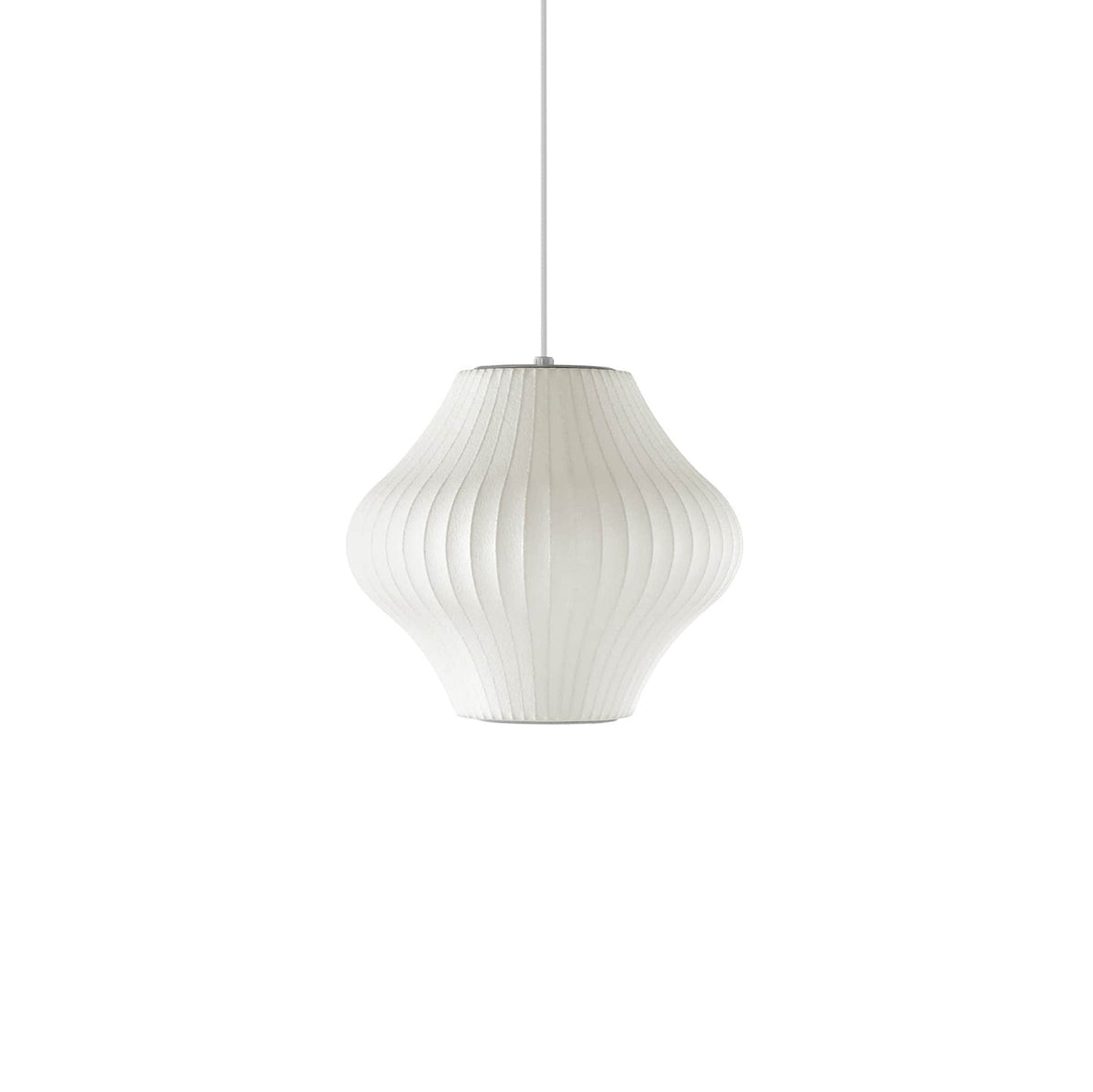 Silk Bubble Pendant Light, Mid Century Bubble Lamp Shade