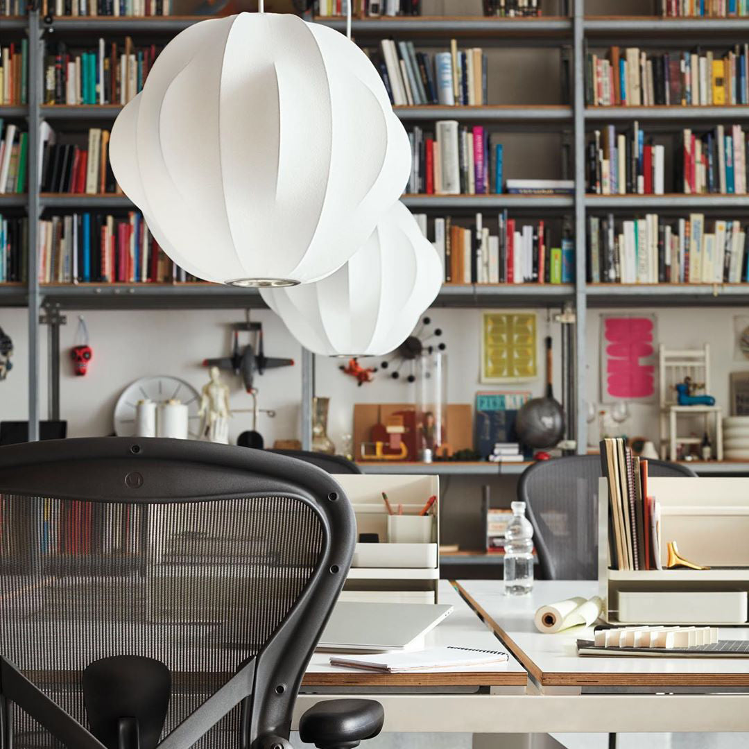 Silk Bubble Pendant Light, Mid Century Bubble Lamp Shade