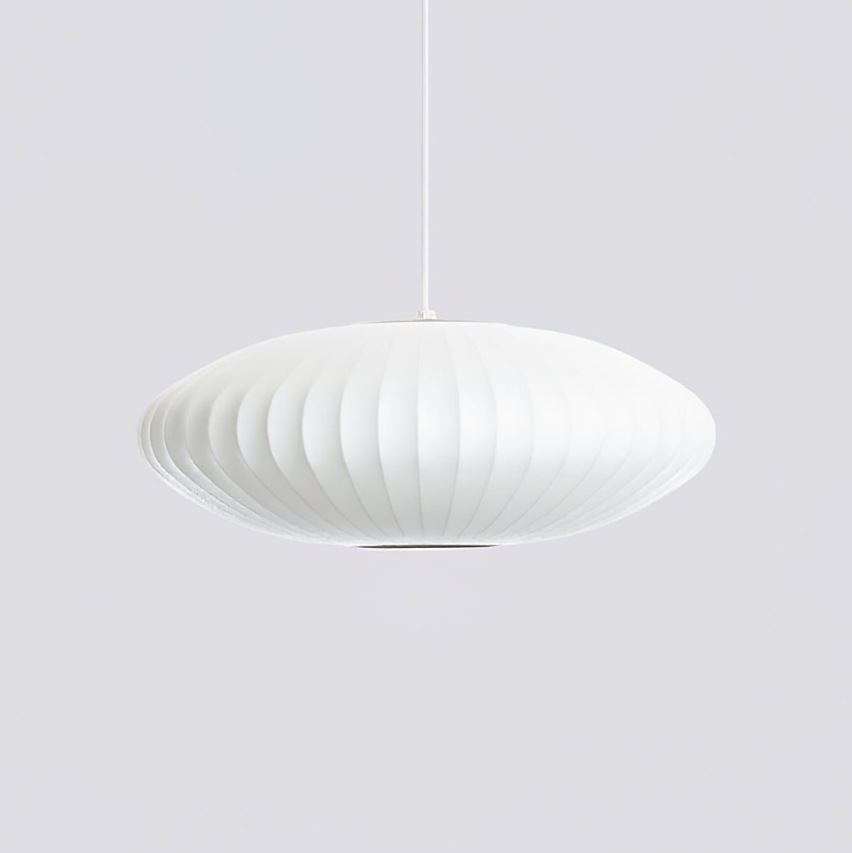 Silk Bubble Pendant Light, Mid Century Bubble Lamp Shade