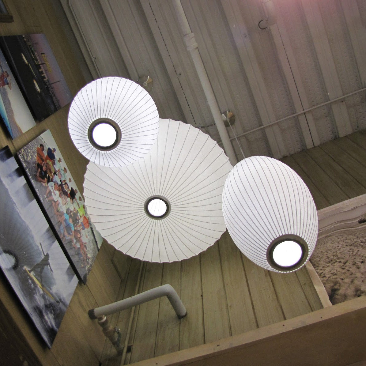 Silk Bubble Pendant Light, Mid Century Bubble Lamp Shade