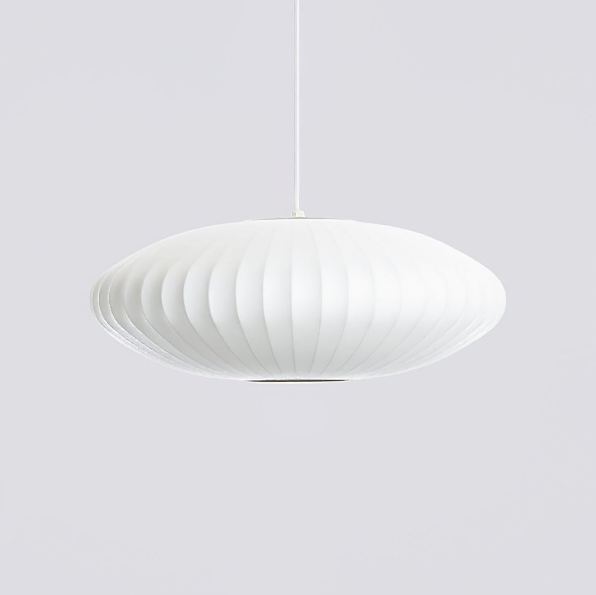 Silk Bubble Pendant Light, Mid Century Bubble Lamp Shade