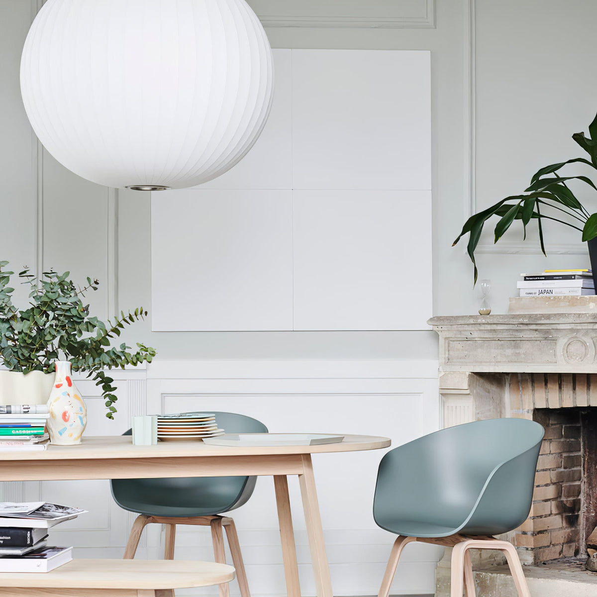 Silk Bubble Pendant Light, Mid Century Bubble Lamp Shade