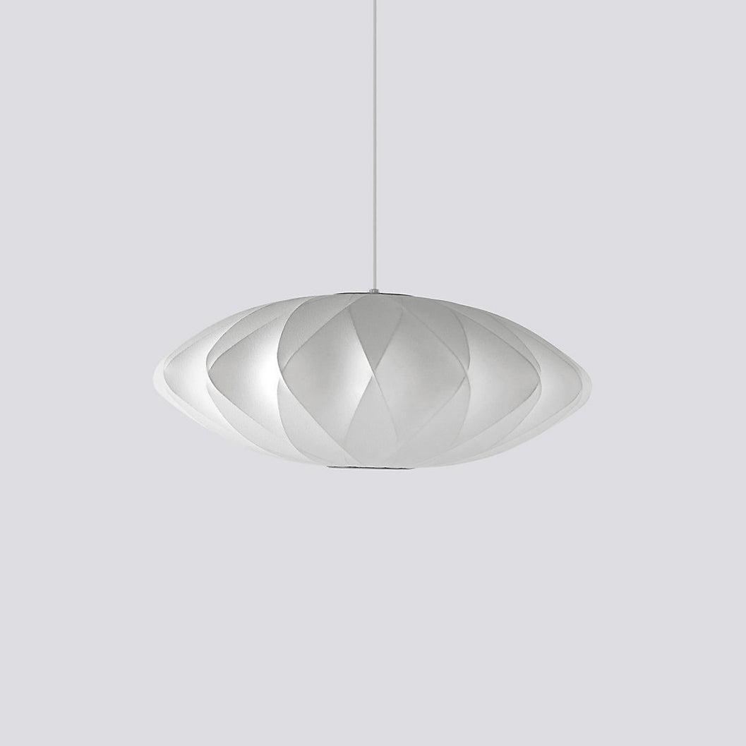 Silk Bubble Pendant Light, Mid Century Bubble Lamp Shade