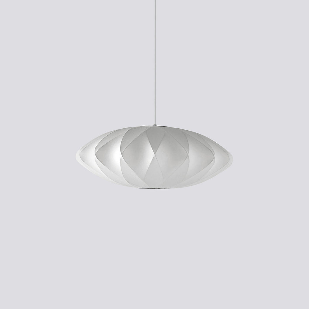 Silk Bubble Pendant Light, Mid Century Bubble Lamp Shade