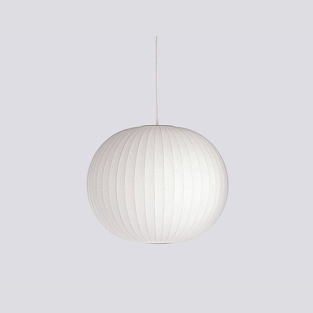 Silk Bubble Pendant Light, Mid Century Bubble Lamp Shade