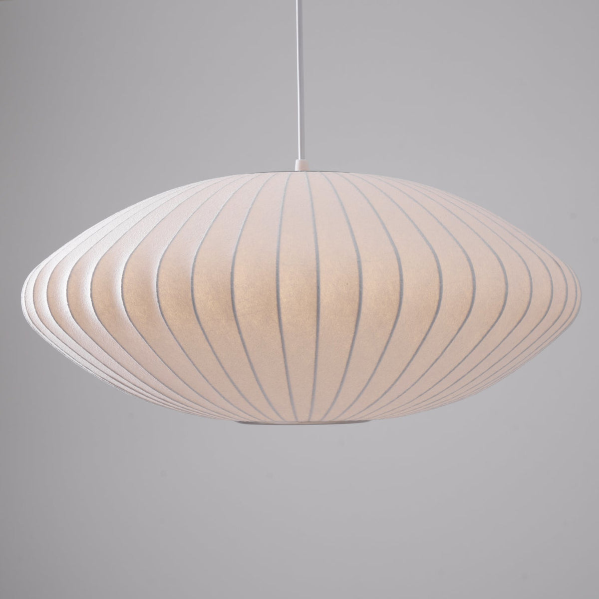 Silk Bubble Pendant Light, Mid Century Bubble Lamp Shade