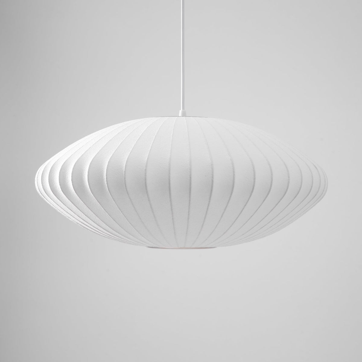 Silk Bubble Pendant Light, Mid Century Bubble Lamp Shade