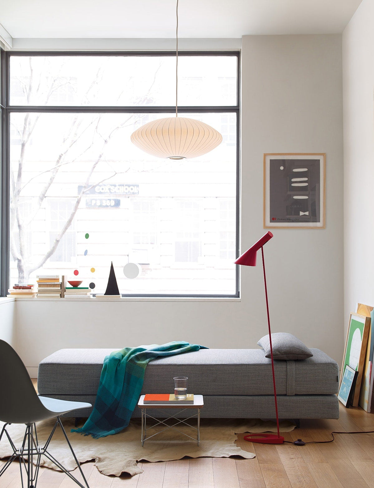 Silk Bubble Pendant Light, Mid Century Bubble Lamp Shade