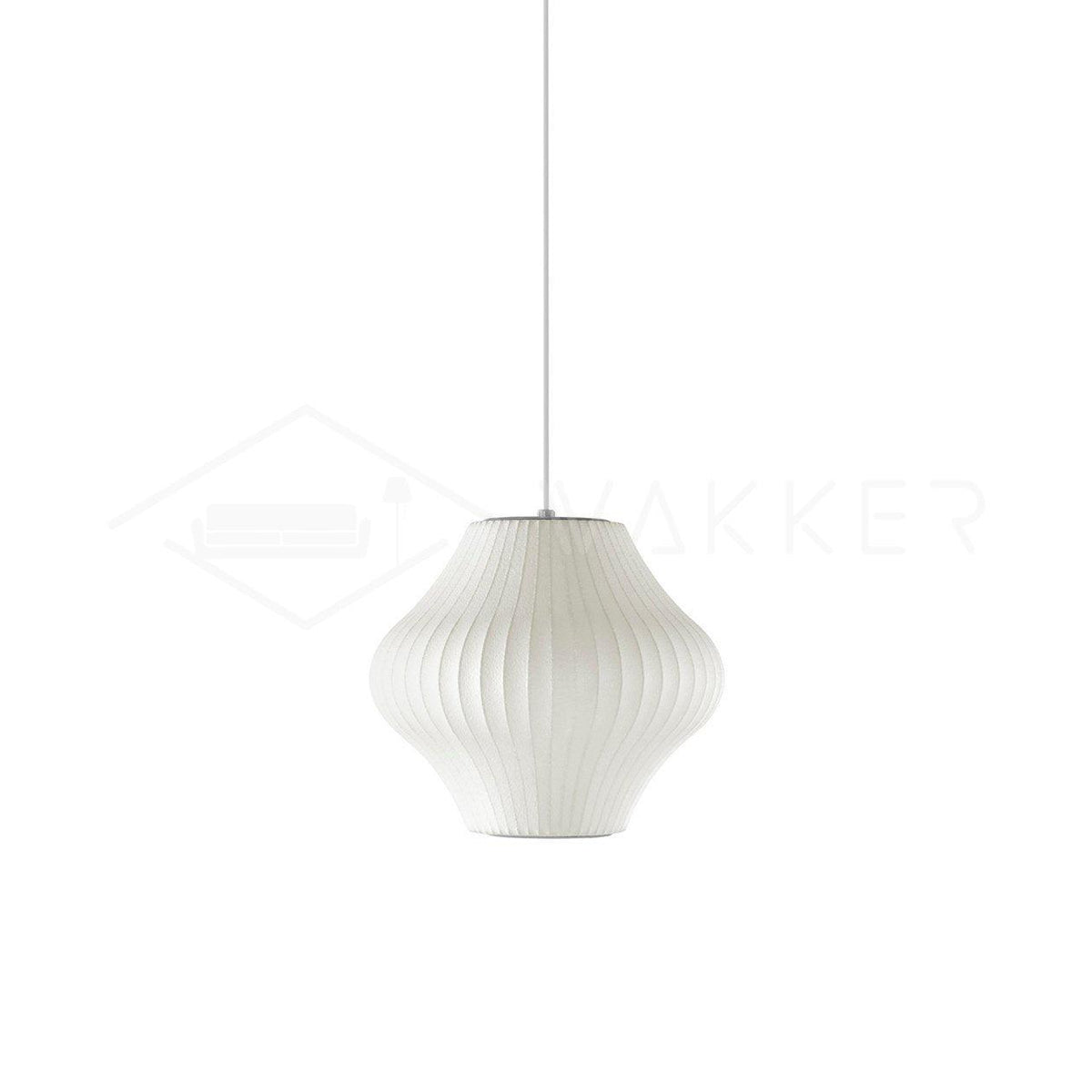 Silk Bubble Pendant Light, Mid Century Bubble Lamp Shade