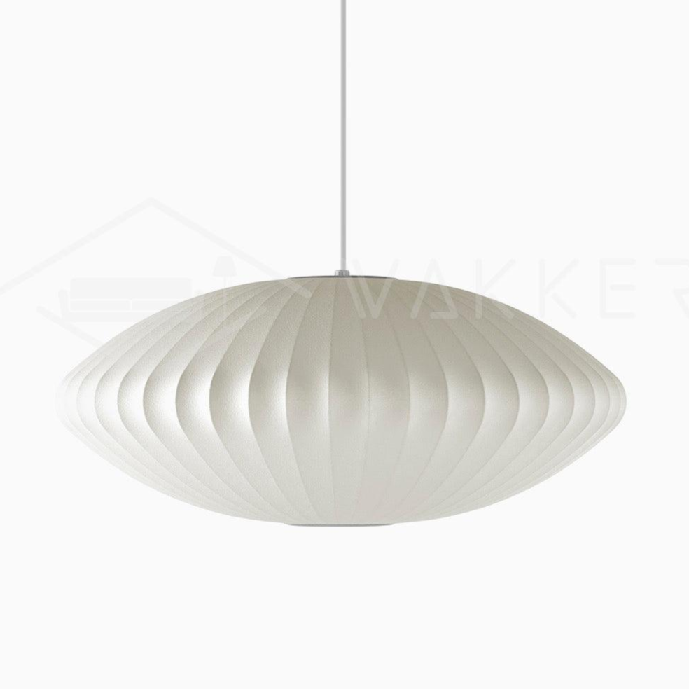 Silk Bubble Pendant Light, Mid Century Bubble Lamp Shade