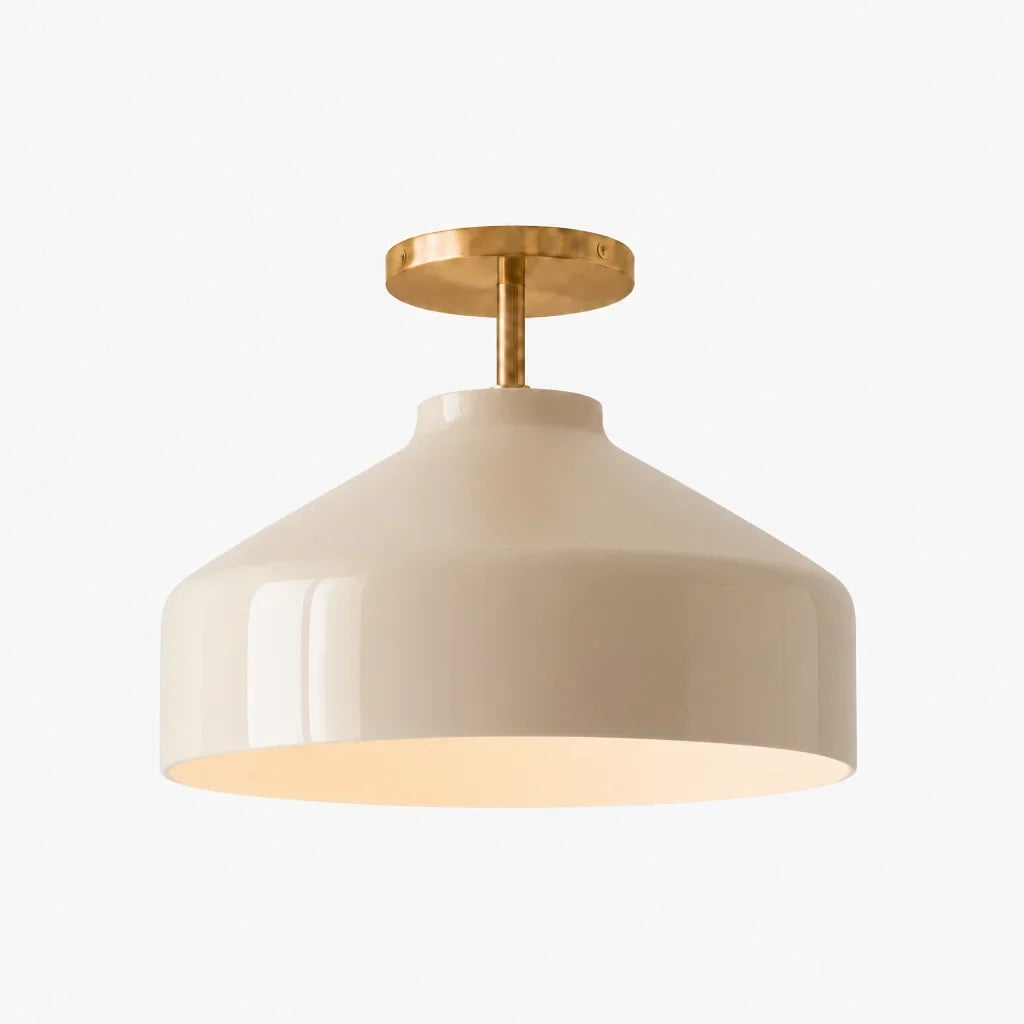 Nordic Flush Mount Ceiling Light, Metal or Glass Dome Shade