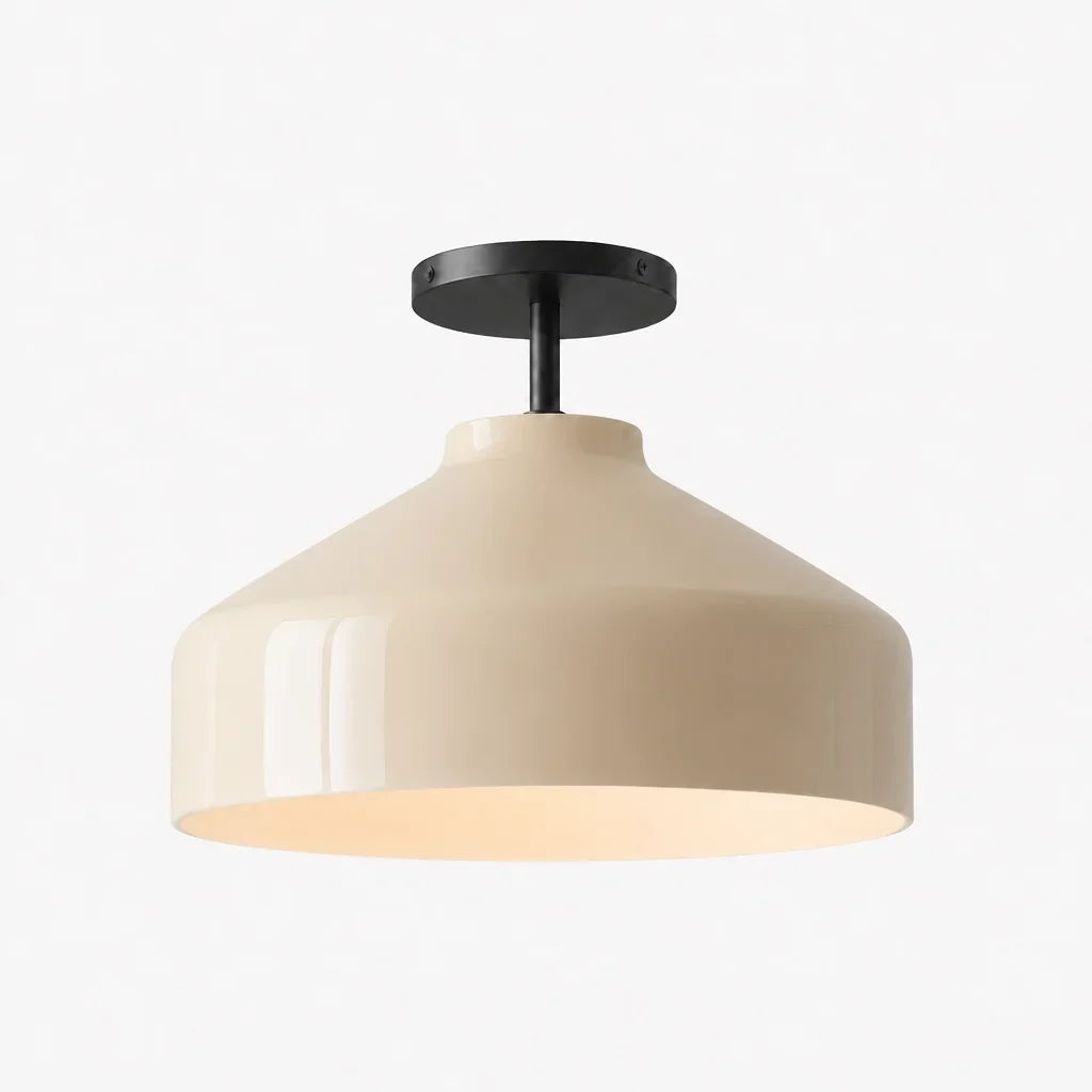 Nordic Flush Mount Ceiling Light, Metal or Glass Dome Shade