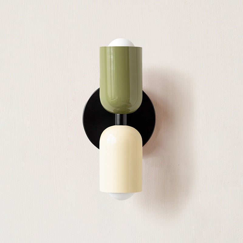 Bauhaus Double Wall Sconce, colorful Bauhaus wall lamp - view 12