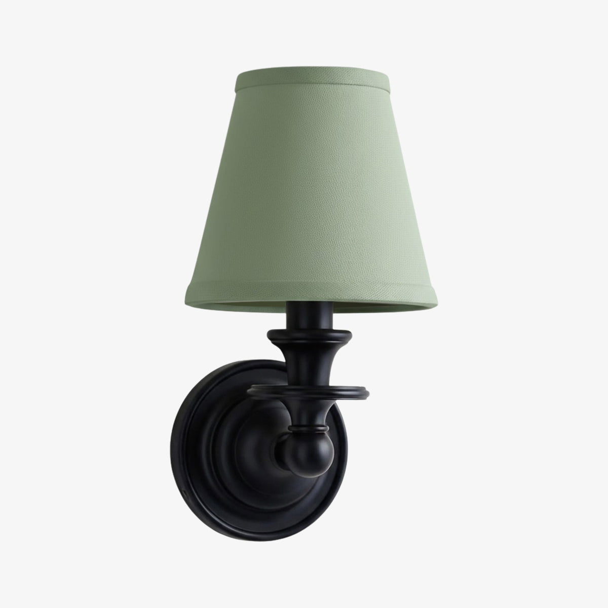 Linen Drum Shade Wall Sconce, Farmhouse Bedroom Wall Lamp