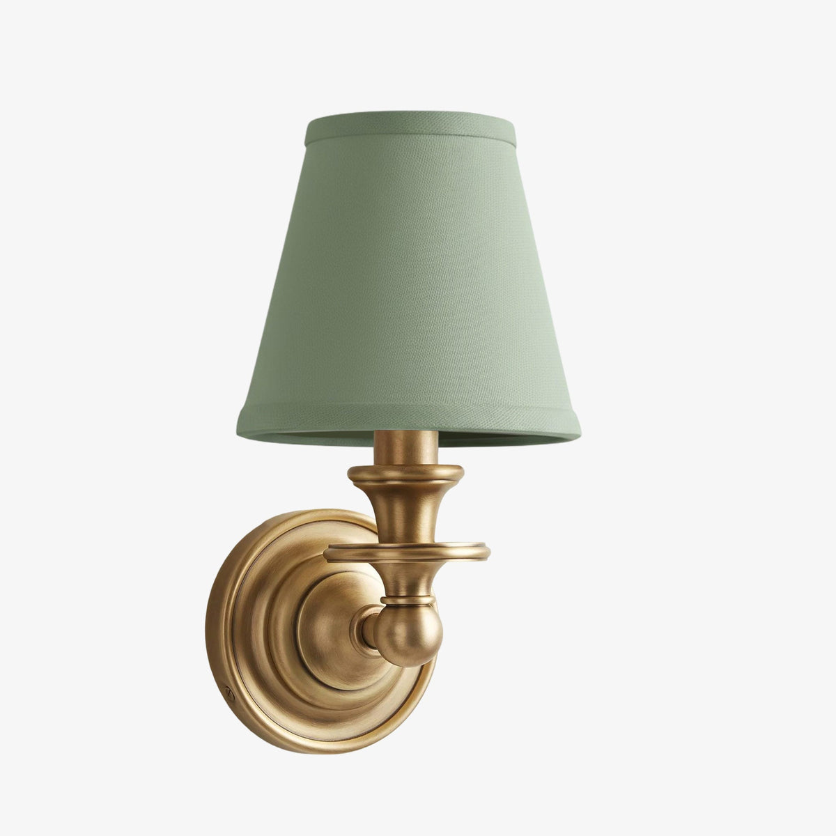 Linen Drum Shade Wall Sconce, Farmhouse Bedroom Wall Lamp