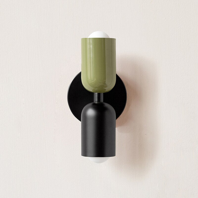 Bauhaus Double Wall Sconce, colorful Bauhaus wall lamp - view 2