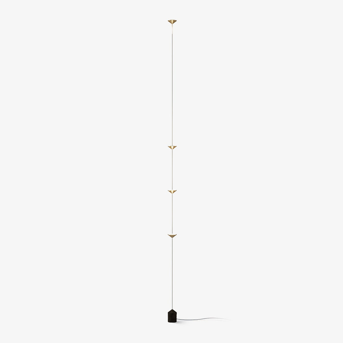 Modern Gold Cone Floor Lamp, Marble Base Adjustable LED