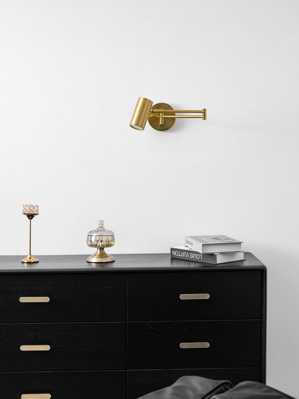 Swing Arm Wall Sconce, Adjustable LED Bedside Reading Light