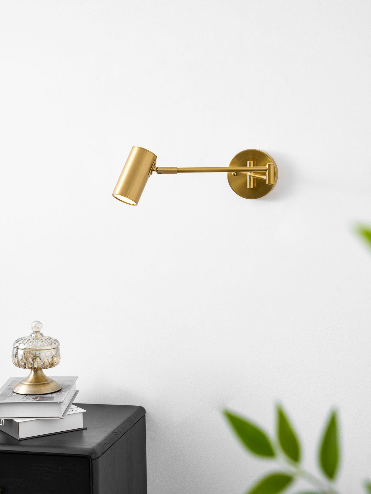 Swing Arm Wall Sconce, Adjustable LED Bedside Reading Light