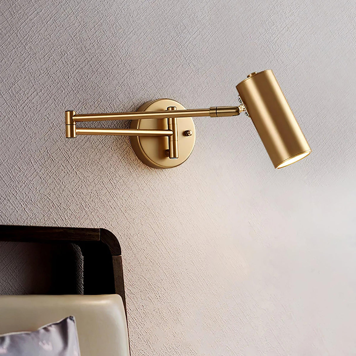Swing Arm Wall Sconce, Adjustable LED Bedside Reading Light