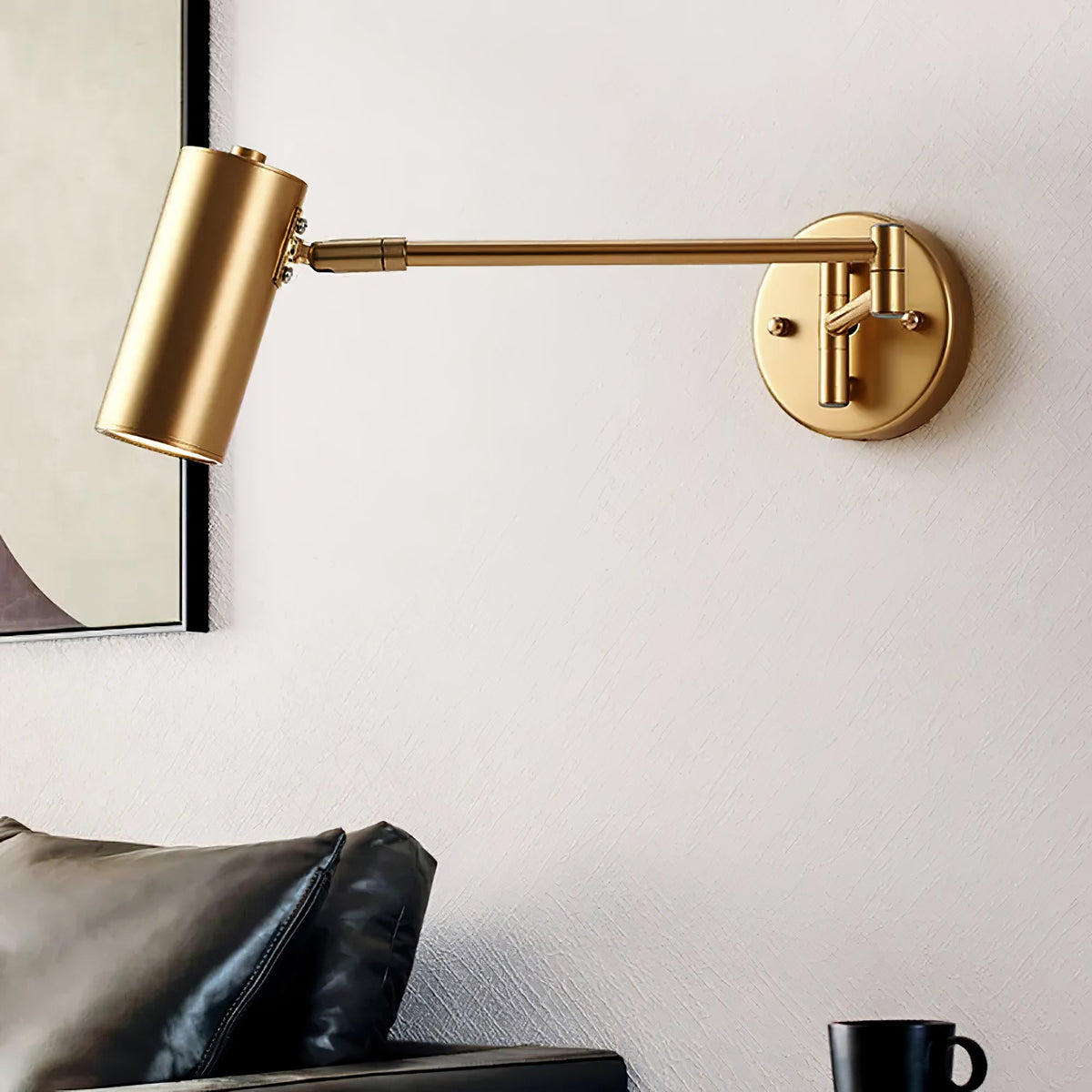 Swing Arm Wall Sconce, Adjustable LED Bedside Reading Light