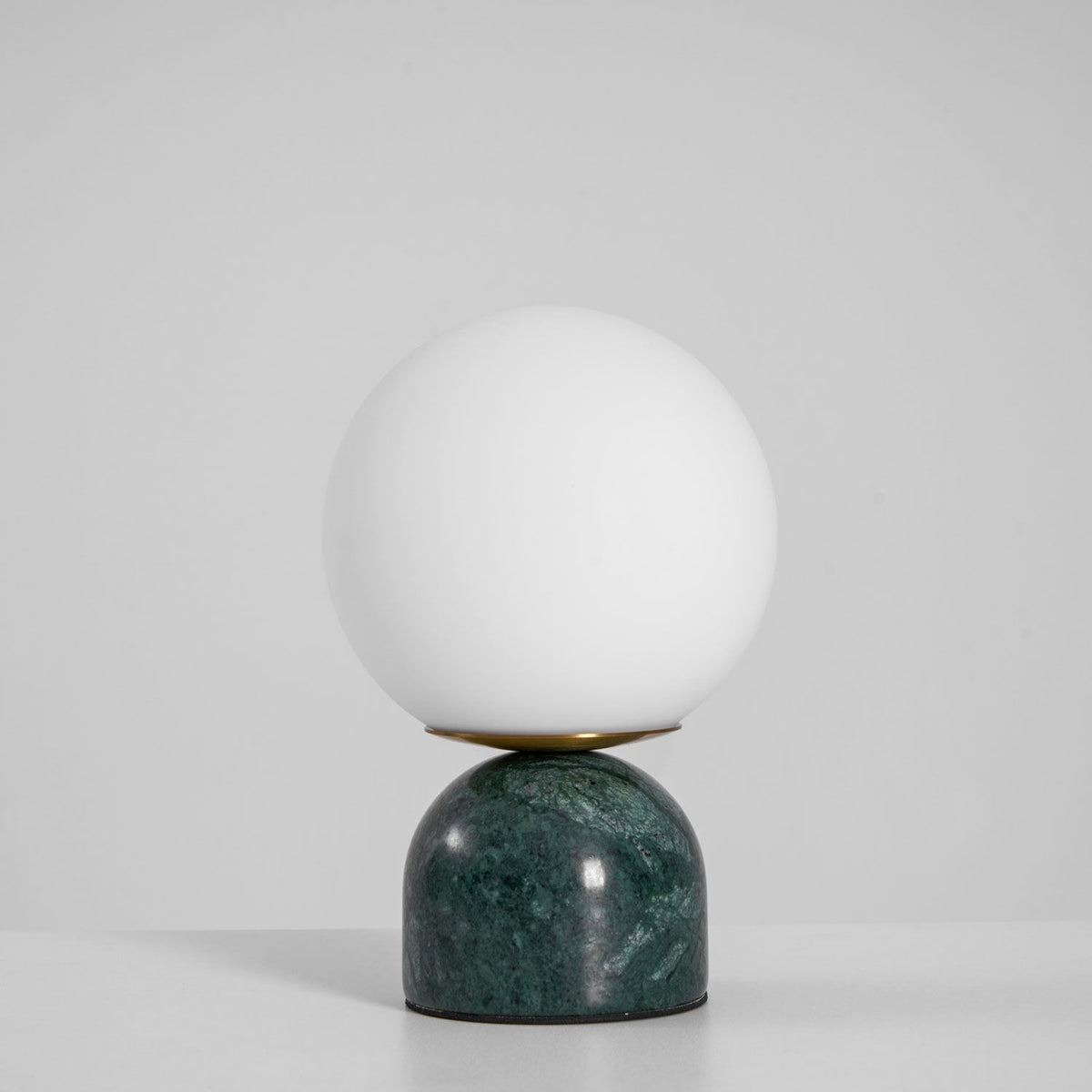 Marble Table Lamp, White Glass Globe Bedside Lamp