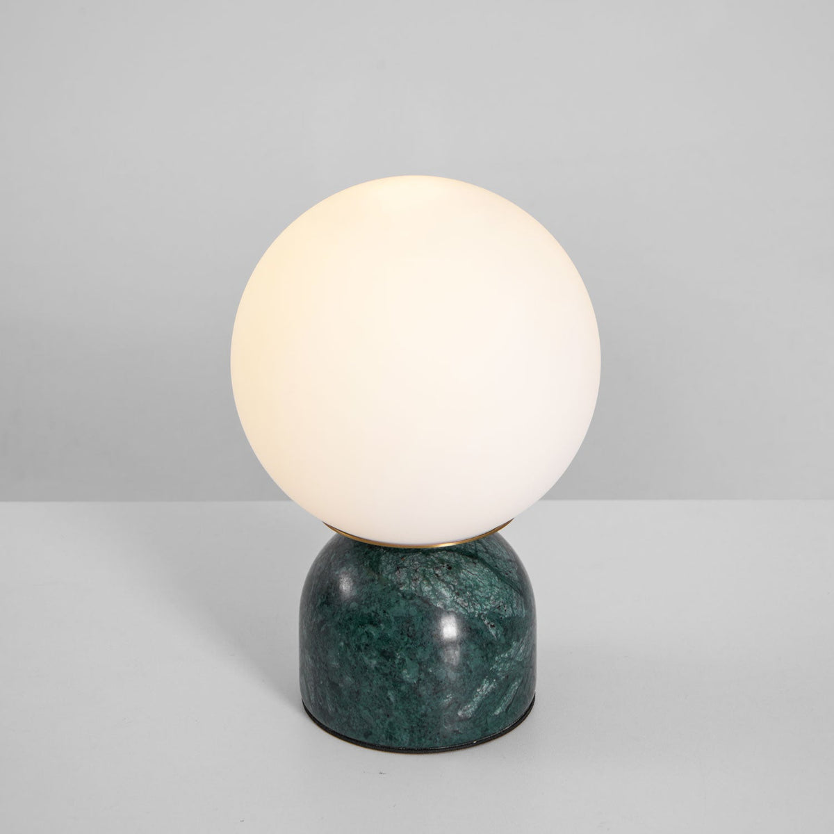 Marble Table Lamp, White Glass Globe Bedside Lamp