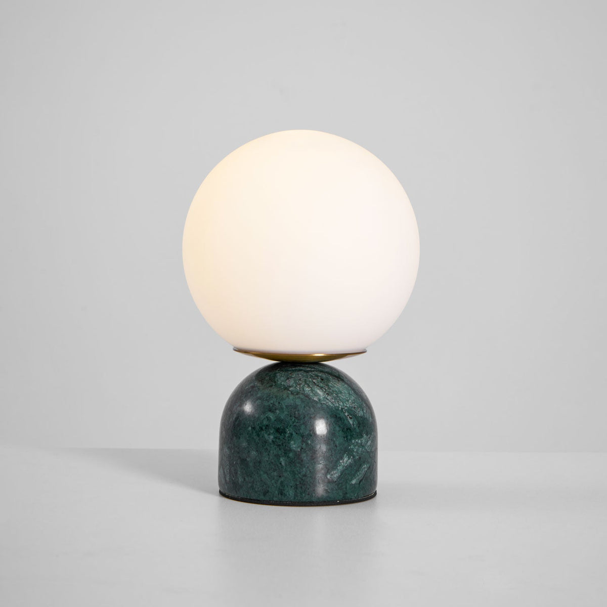 Marble Table Lamp, White Glass Globe Bedside Lamp